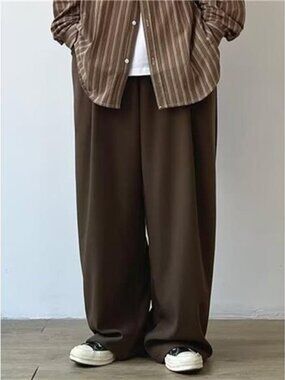 Men's Plus Size Wide Leg Flowy Pants